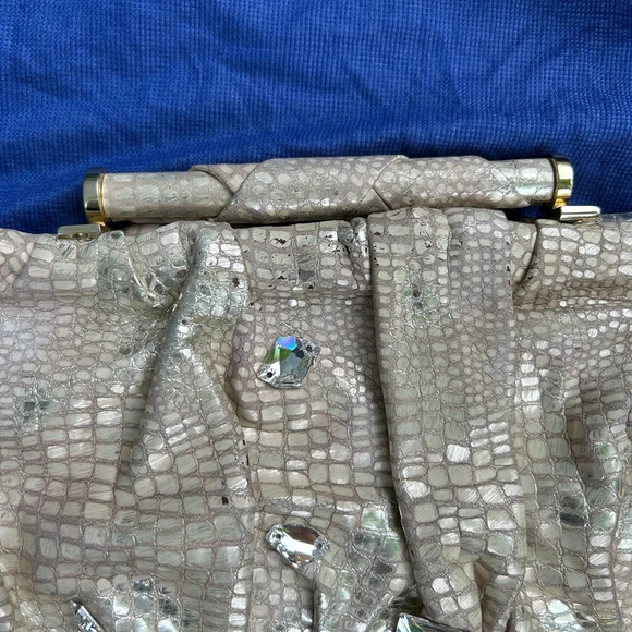 Stuart Weitzman Collection Python  Ursula Crossbody/ Clutch, 12.5 x 6” - Picture 8 of 12